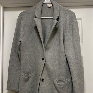 J. Crew Gray knit Blazer with Button Closure